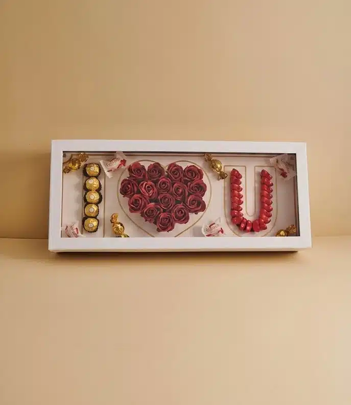 קופסת אהבה I love U ענקית – 60 ס"מ